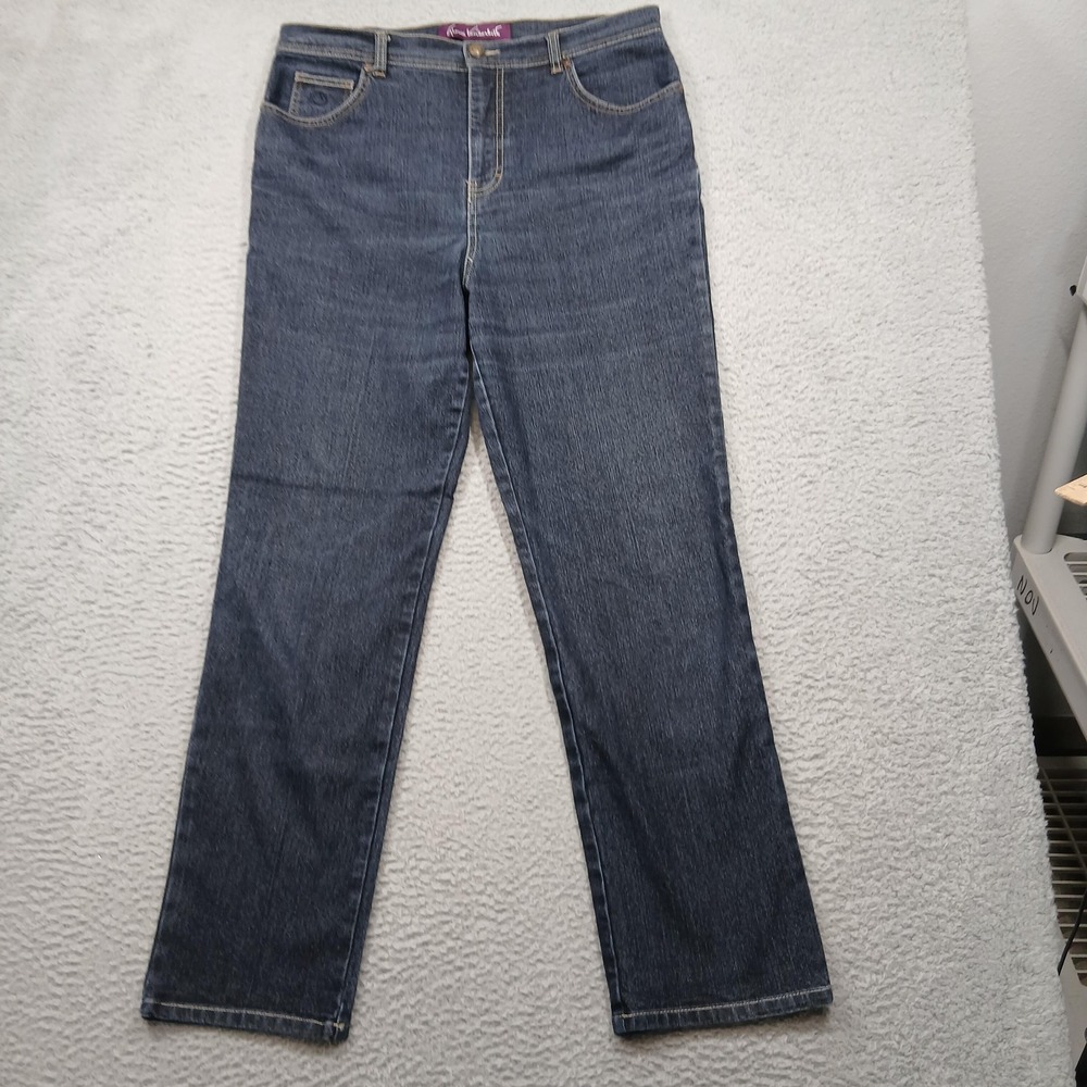 Gloria Vanderbilt Jeans Womens 12 Straight Leg Medium Wash Zip‎ Fly 5 Pocket